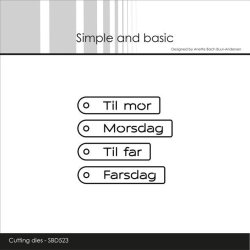 Die Danske tag tekster SBD523 Simple and basic 
