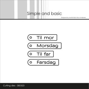 Die Danske tag tekster SBD523 Simple and basic 