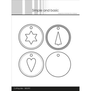 Die Round tags SBD592 Simple and basic
