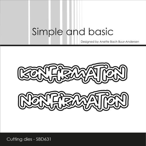 Die Konfirmation/Nonfirmation SBD631 Simple and Basic