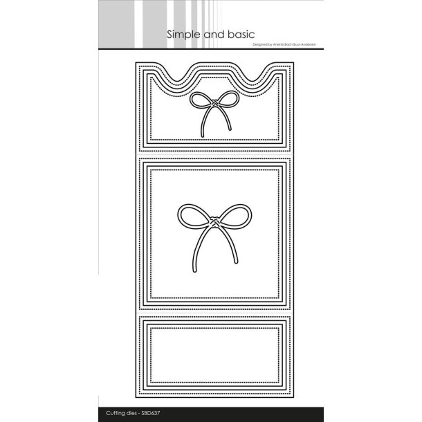 Die Square card with closure SBD637 Simple and basic