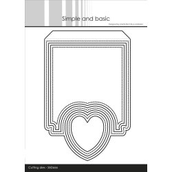 Die A6 Heart Card front SBD666 Simple and Basic 