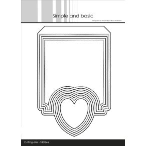 Die A6 Heart Card front SBD666 Simple and Basic 