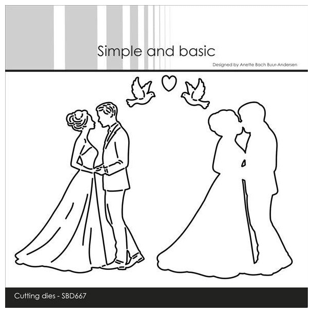 Die Wedding couple SBD667 Simple and Basic 