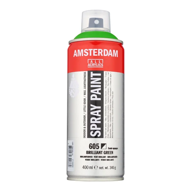 AMSTERDAM Spray paint 400 ml Brilliant Green 605