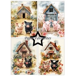 Papirblok Happy Pigs A6 PFA606