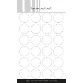 Transparent sticker - Removable SBA651 20mm 120stk xxx