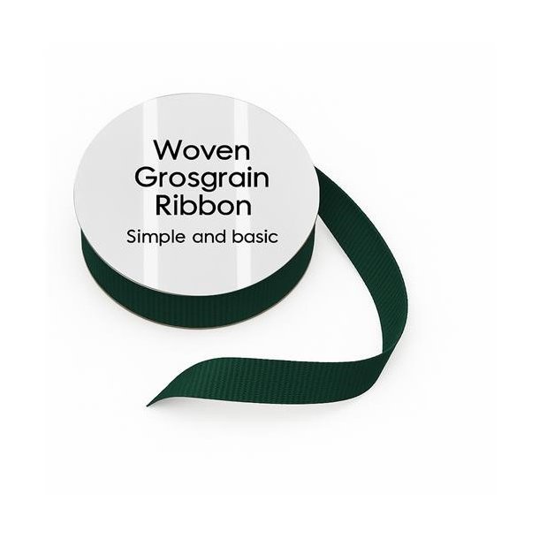 Simple and basic Grosgrain Ribbon "Dark Green" SBA456 8mmx10m 