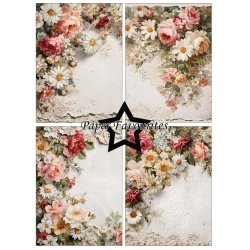 Papirblok Vintage Flowers A6 PFA608