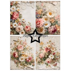 Papirblok Vintage Flowers A6 PFA608