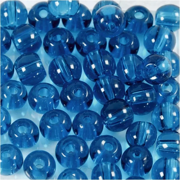Glasperler 1 streng 45 Stk., Diam. 4 mm, 1 mm, Turkis