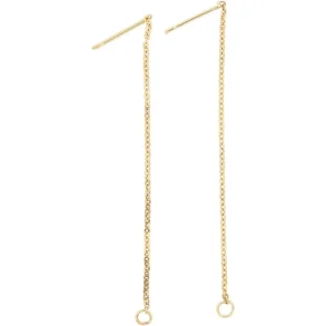 rering med kde L: 70mm forgyldt 1 par