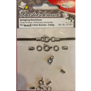 Fjerderl�ss�t 2 s�t �: 1,5mm s�lvfarvet