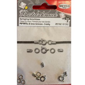 Fjerderl�ss�t 2 s�t �: 2mm s�lvfarvet