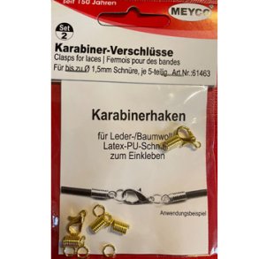 Karabins�t 2 s�t �: 1,5mm guldfarvet