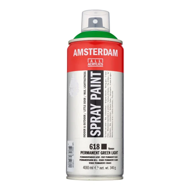 AMSTERDAM Spray paint 400 ml Permanent Green Light 618