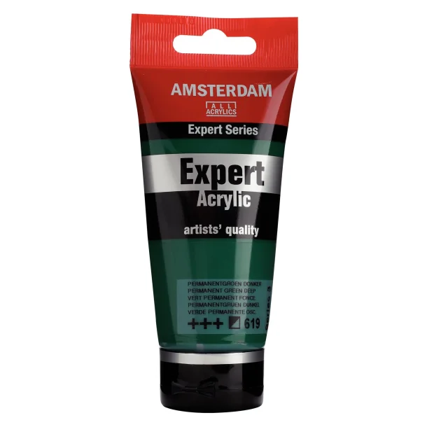 AMSTERDAM Expert Series acrylic tube 75 ml Permanent Green Deep 619