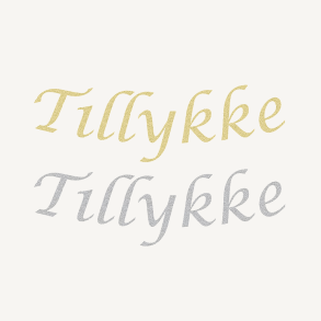 Guirlande, tillykke Guld og slv 2,5m