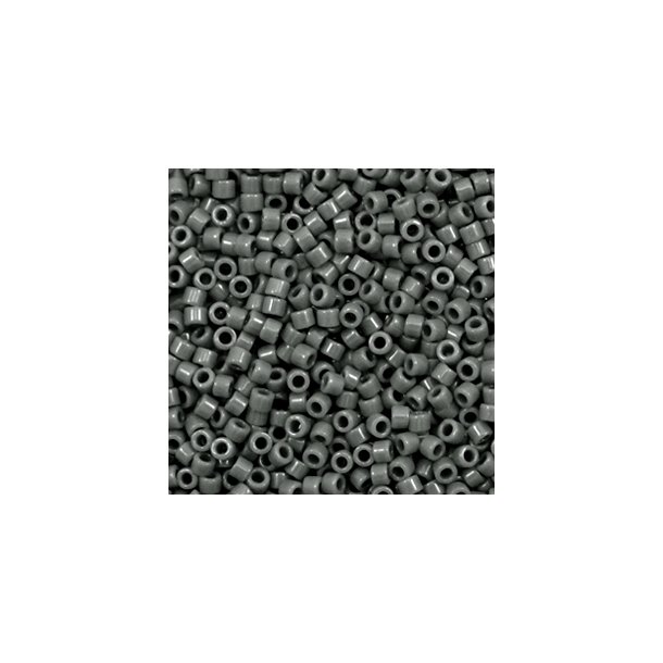 Miyuki glas perler 11/0 Duracoat Opaque Dyed Charcoal Grey 10gram ca. 2mm