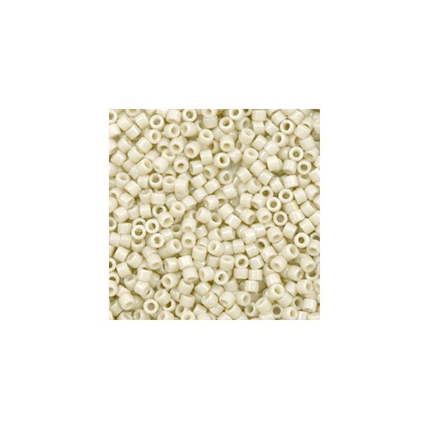 Miyuki glas perler 11/0 Duracoat Opaque Dyed Dark Ivory Cream Greige 10gram ca. 2mm