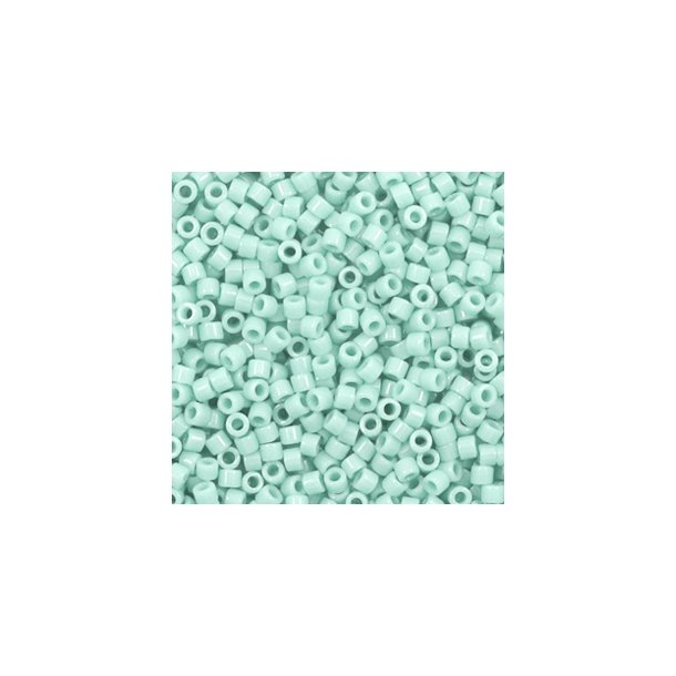 Miyuki glas perler 11/0 Duracoat Opaque Dyed Mint Aqua Blue 10gram ca. 2mm