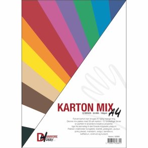 Karton mix A4 12farver 50ark