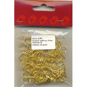Split ring 10mmx0,7 10g dobbelt guld 