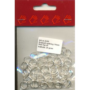 Split ring 10mm x0,7 10g dobbel s�lv 