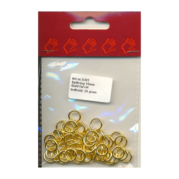 Split ring guld fv 10mm x 1,5mm 10gram