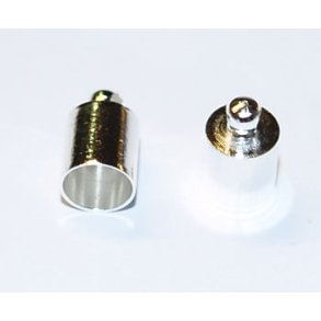 Endedup afslutning �: 4,5mm s�lvfarvet ca. 50stk