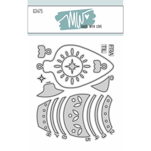 Die Christmas Card Made with love 