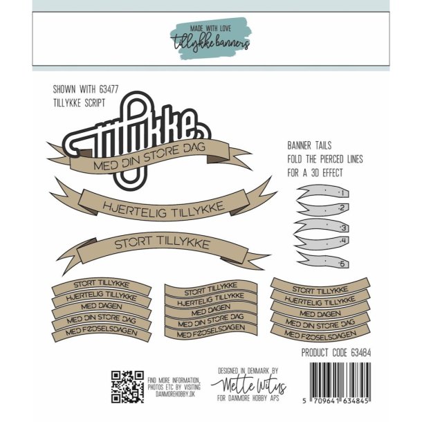 Die Tillykke Banners Made with Love FORUDBESTILLING P� LAGER D. 15/12 EFTERMIDDAG