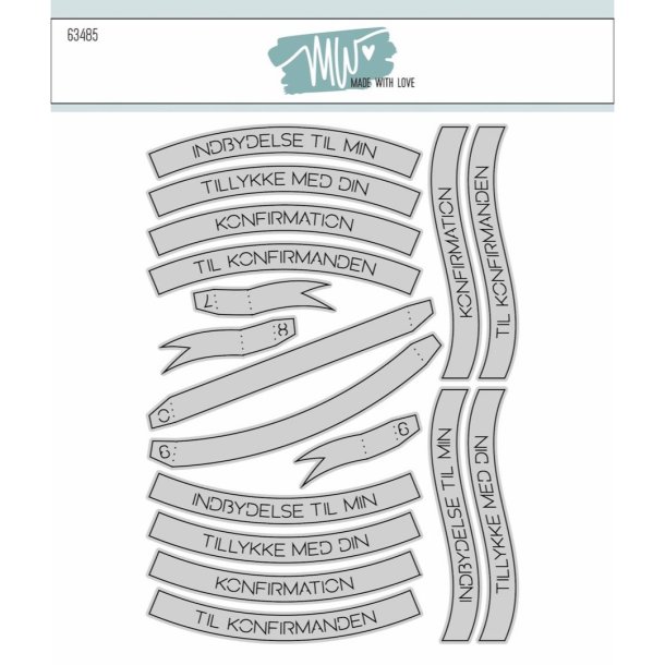 Die Konfirmations banners Made with Love 