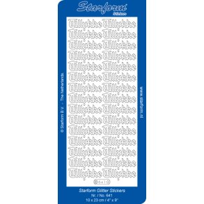 Stickers glimmer Tillykke Pink S8