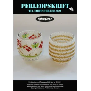 Perleopskrift 2016 Fyrfadsglas med flag