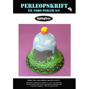 Perleopskrift 2016 Klokke 16cm med elefant
