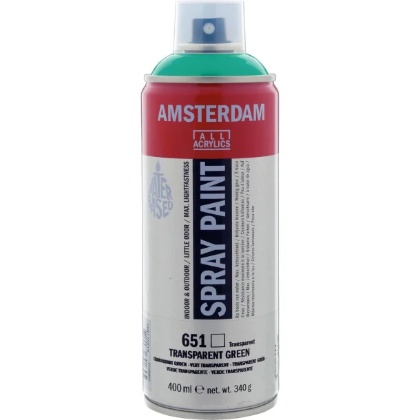 AMSTERDAM Spray paint 400 ml Transparent Green 651