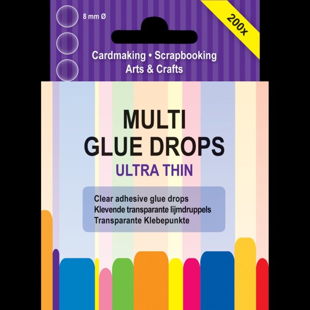 Multi Glue Drops Ultra Thin 8mm 200stk