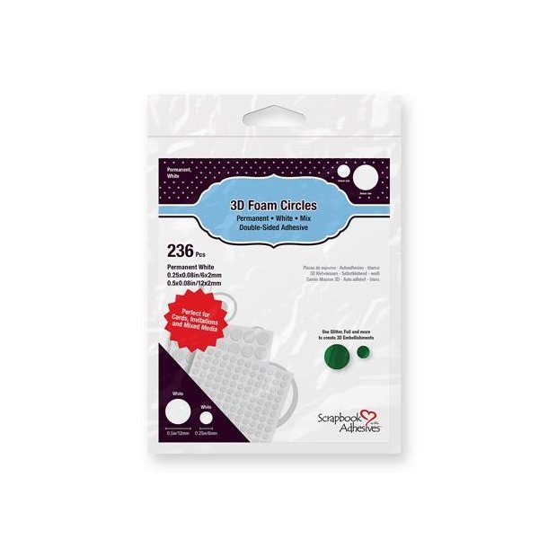 3L 3D Foam Circles White Mix 01226