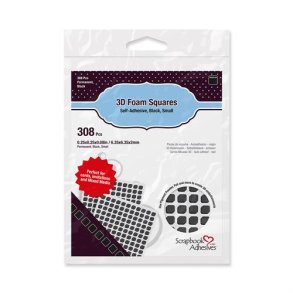 3D Foam Squares Black 01613 308stk