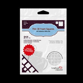 3L 3D Foam Squares Thin White Mix 01616 