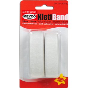Velcro bnd hvid 2cm x 100cm