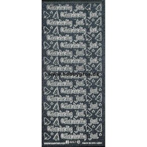 Stickers glimmer Gl�delig jul 657 sort S7