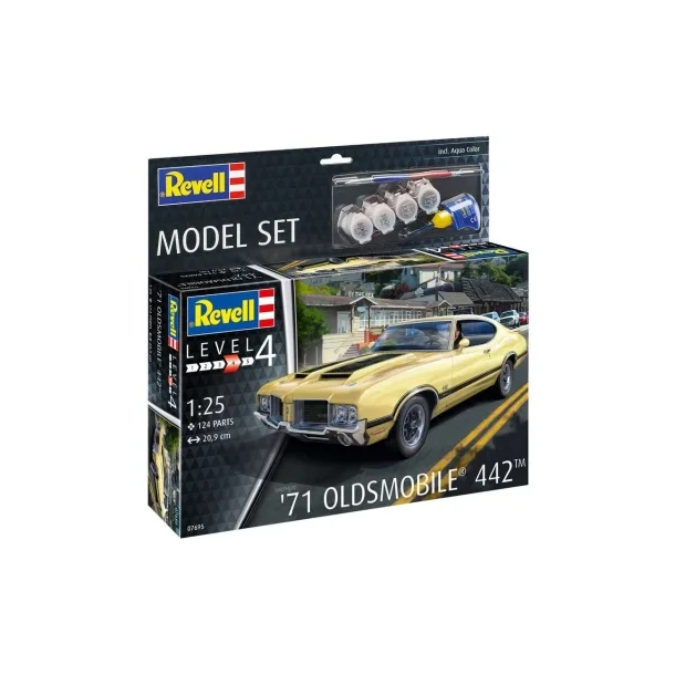 Plastikbyggest REVELL Model Set '71 Oldsmobile 442 Coup