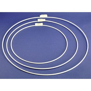 Metalringe hvid 3mm / diameter 30 cm 1 stk