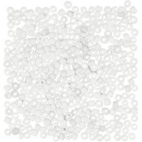 Rocaille glasperle Hvid str. 8/0 25g