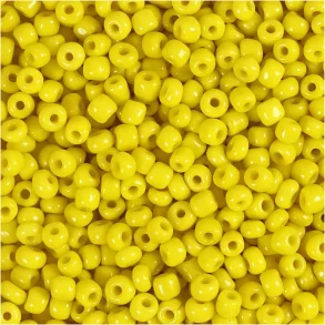 Rocaiperler 1 Pk., 25 G, Diam. 3 mm, 8/0 , 0,6-1,0 mm, Gul