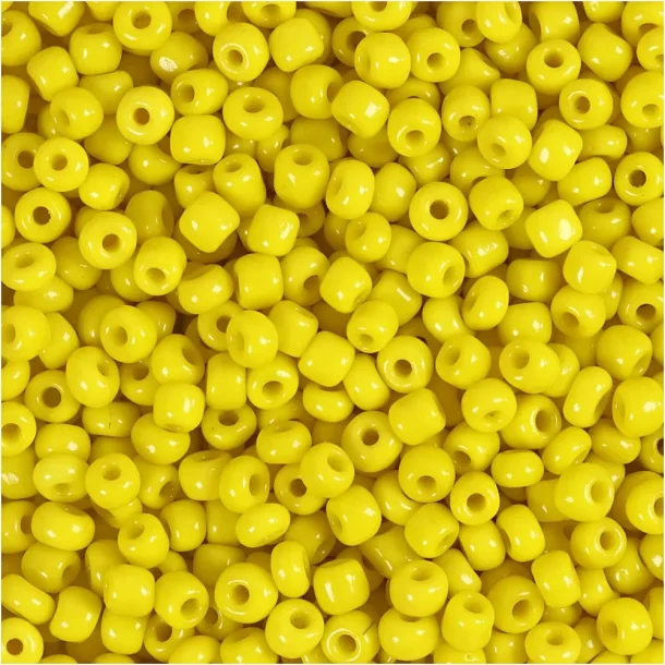 Rocaiperler 1 Pk., 25 G, Diam. 3 mm, 8/0 , 0,6-1,0 mm, Gul