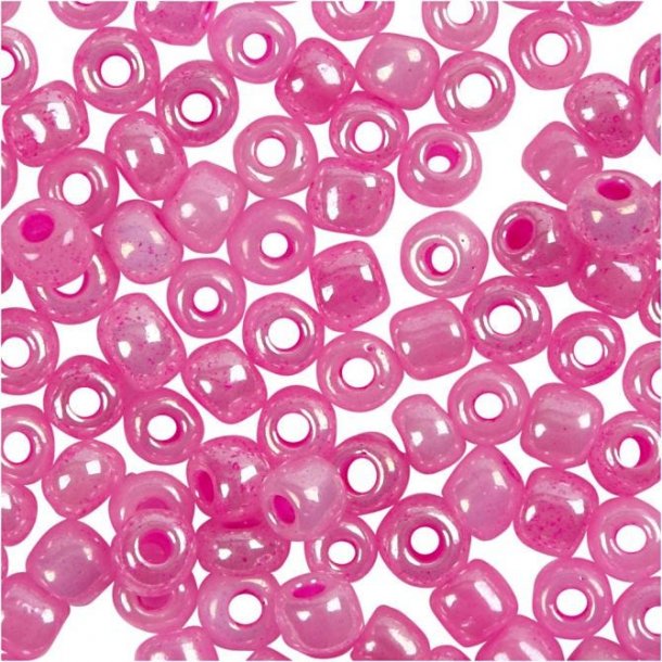 Rocaille glasperle pink hul str. 0,6mm 25g