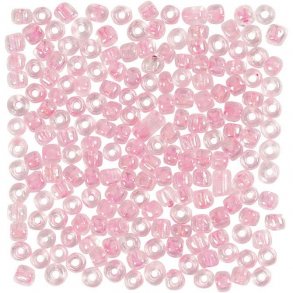 Rocaille glasperle Rose center hul str. 0,9mm  25g